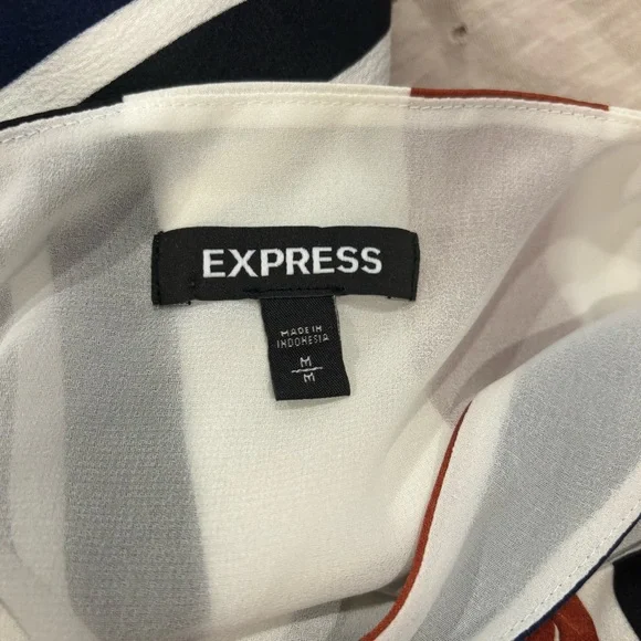 Express Navy and White Striped Blouse - Picture 7 of 7